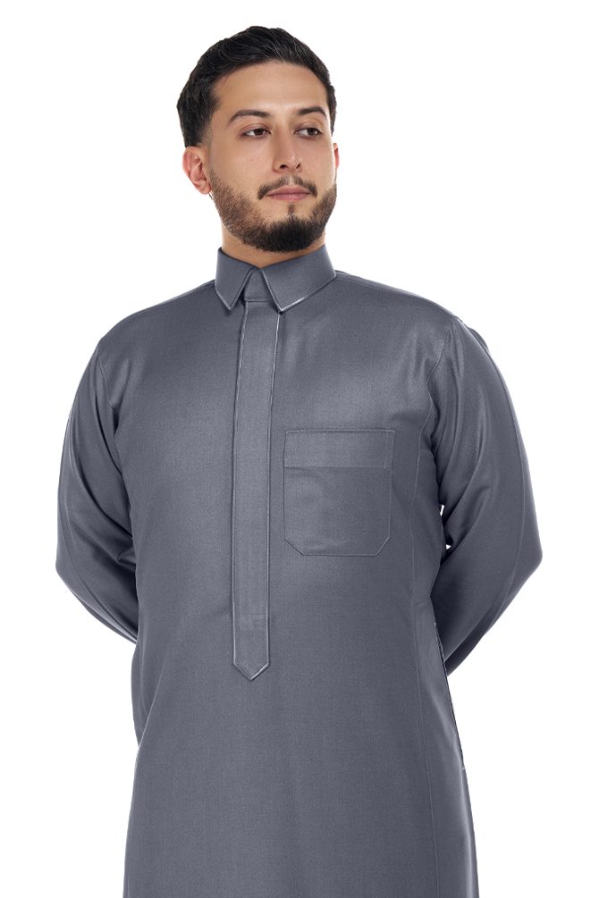 Thobe, Winter, Grey, Men
