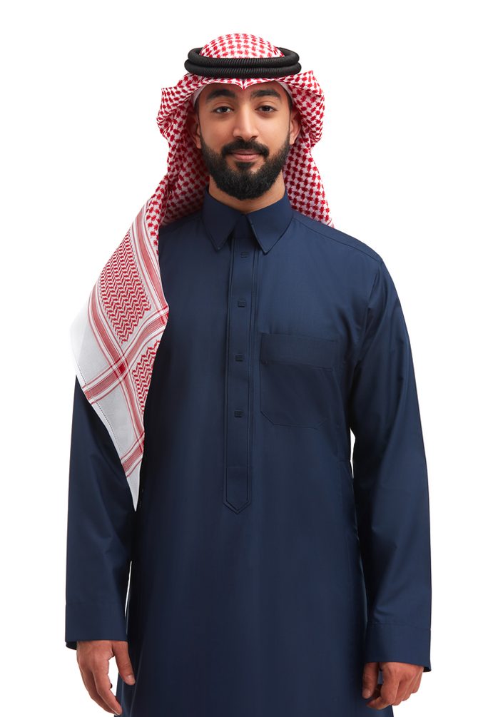 Thobe , Zakhrafat , Navy Blue ,Men