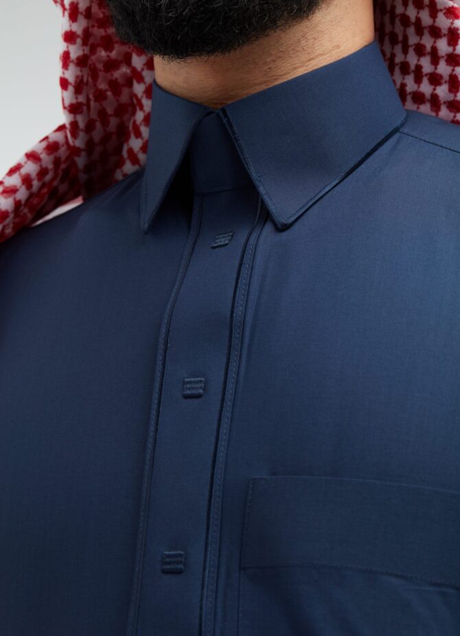 Thobe , Zakhrafat , Navy Blue ,Men