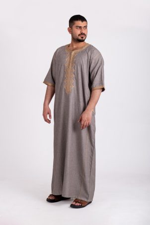 Reign Jalabiya Brown Gold