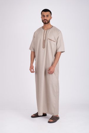 Restrain Jalabiya – Peanut Brown
