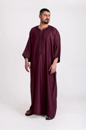 Marrakesh Jalabiya Royal Maroon