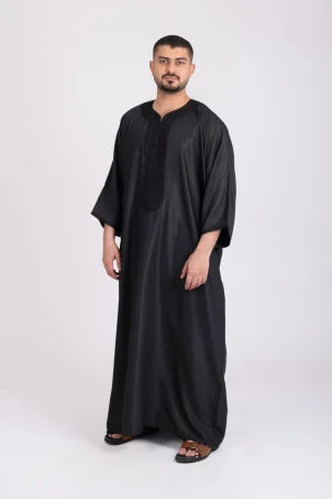 Marrakesh Jalabiya Black