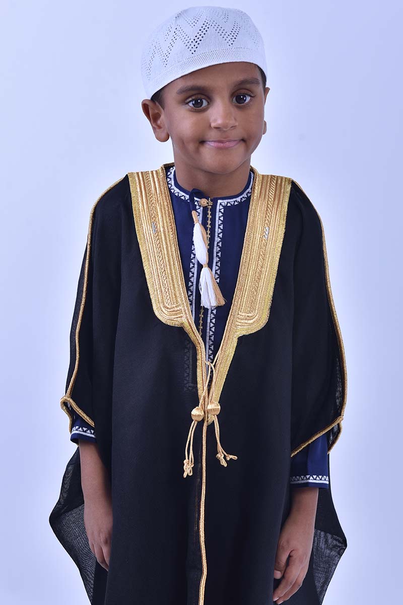 Kids Black Bisht