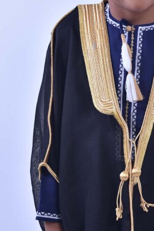 Kids Black Bisht