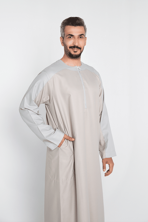 Rethobe Jalabiya Zipper Beige Men