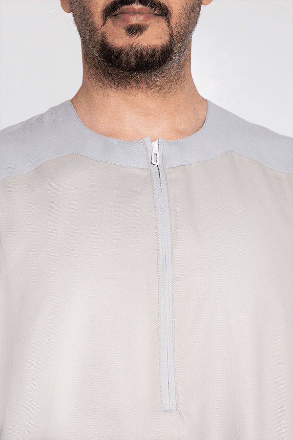 Rethobe Jalabiya Zipper Beige Men