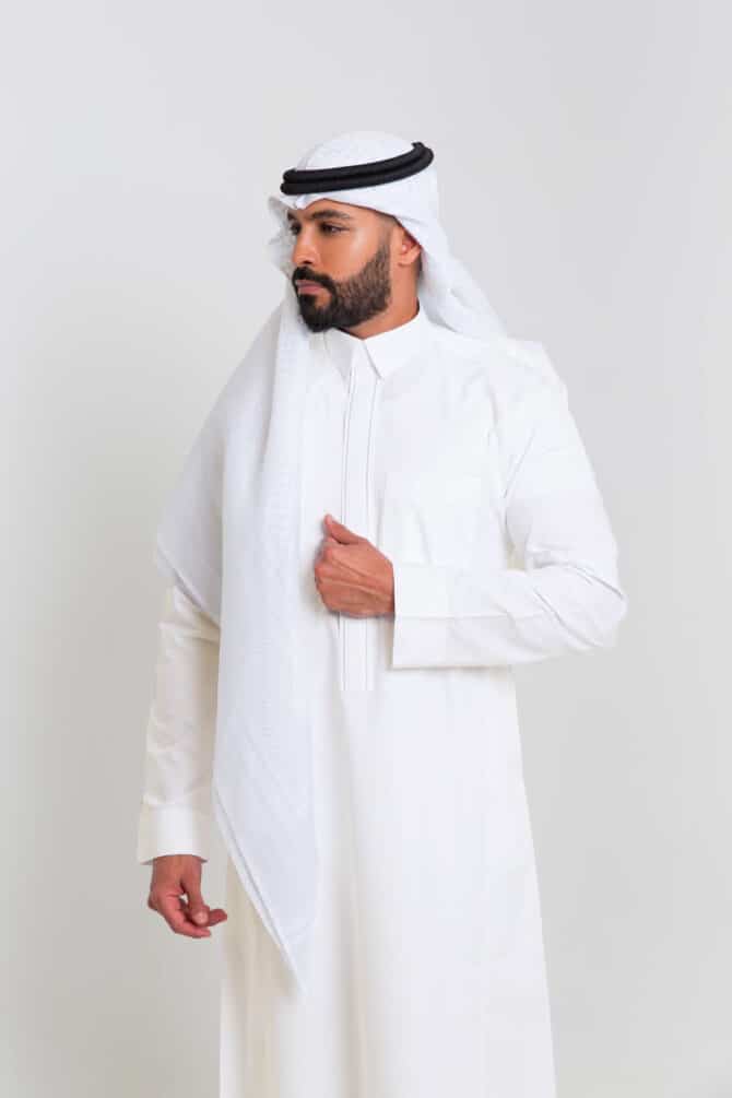 Zakhrafat, Thobe, Cream, Men, Classic collar